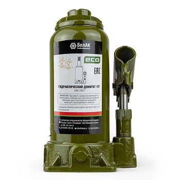 Домкрат 10т., 200/385мм, бутылочный, ECO БелАК