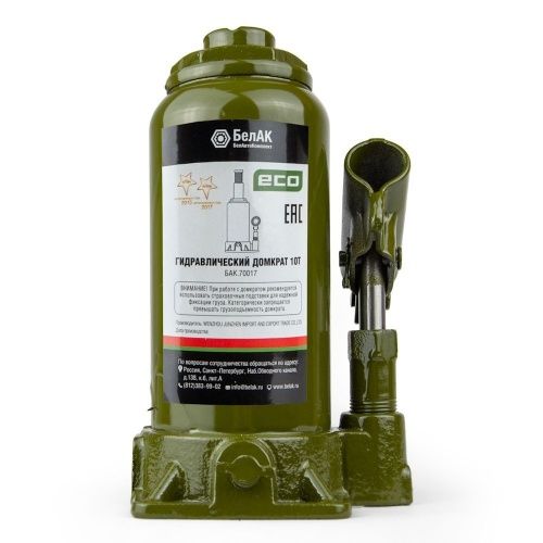 домкрат 10т., 200/385мм, бутылочный, eco белак
